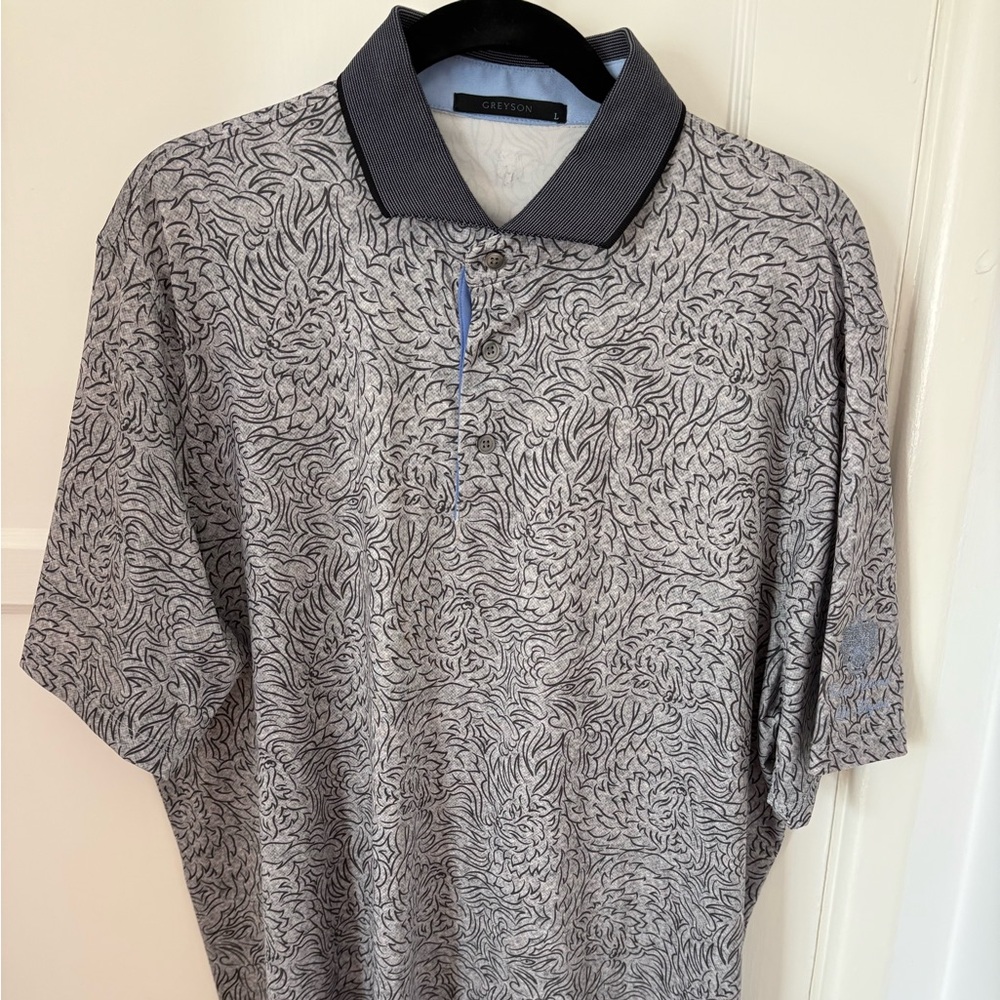 Men's Gray Den of Theives Polo